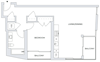 1 Bedroom Floor Plan